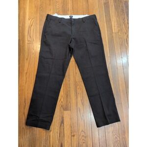 Levi Dockers Mens Black Straight Fit Flat Front Chino Pants 40x32 Stretch Dress
